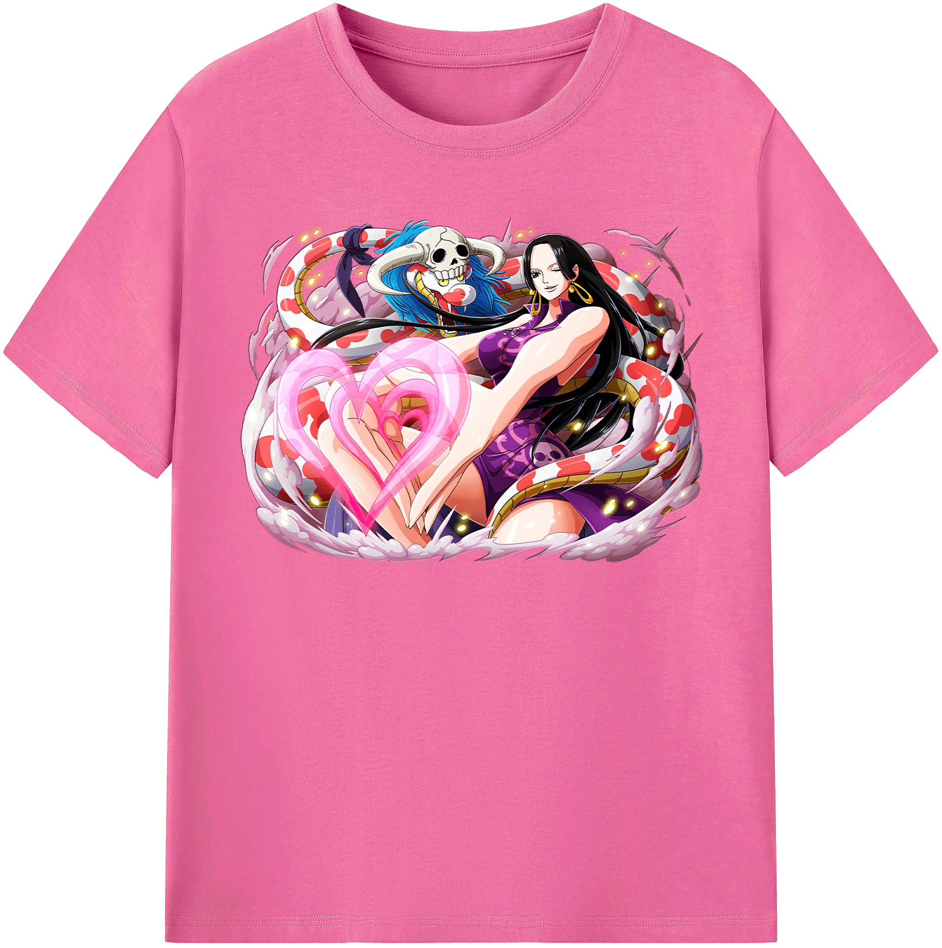 ワンピース ボア・ハンコック ONE PIECE Boa·Hancock レディースカジュアルプリントTシャツ（綿100％）